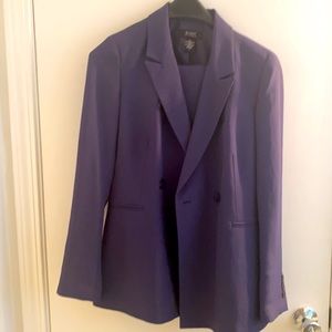 Navy Wide Leg Pant Suit